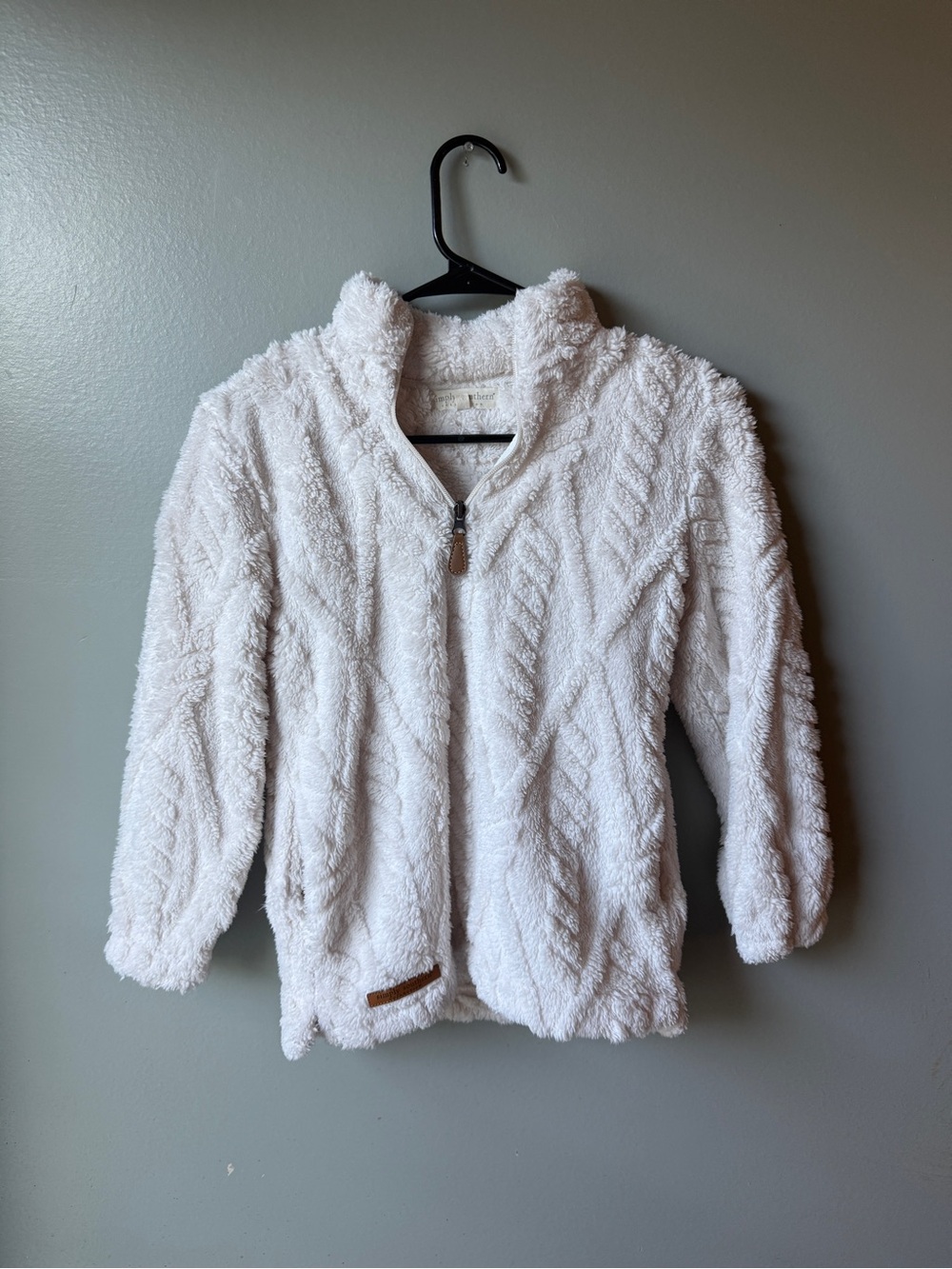 Simply Southern White Sherpa Fleece Quarter Zip Pullover